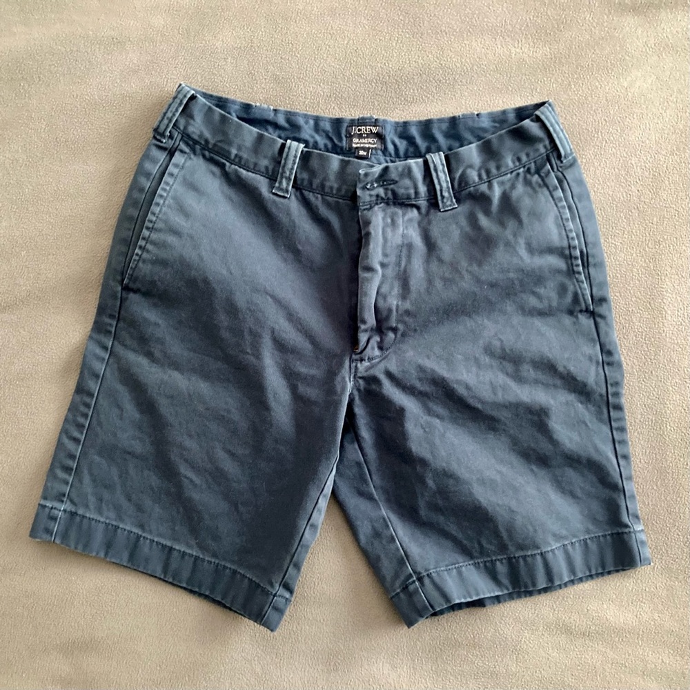 Navy Shorts: J. Crew Gramercy Flat Front Shorts, 30, 9” inseam, Navy